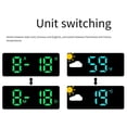thumbnail image 2 of Reloj de Pared LED Inteligente con Pantalla Grande, Silenciador, Temperatura y Humedad, Reloj Meteorológico, Alarma Digital Multifuncional., 2 of 5