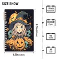 thumbnail image 3 of Pumpkins Surround Cute Witch Notebooks 2 Pcs 1-subject Journal 60 Sheets A5 College Ruled Paper Detachable Ring 8.3"x5.7", 3 of 8