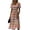 Saffron, variant on Laqbezok Casual Striped V-Neck Dress, Trendy Short Sleeve A-Line Midi Dress, Fashion Smocked High Waist Summer Sun Dress