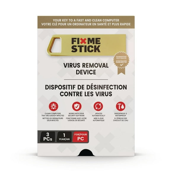 The FixMeStick® Virus Removal Device - Unlimited Use on 3 Pcs for 1 Year