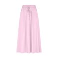 thumbnail image 3 of SHTXOZHI Women's Summer Maxi Skirt A-Line Drawstring High Waist Beach Long Skirts with Pockets, 3 of 7