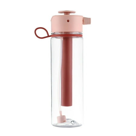 

650ml Water Replenishing Spray Bottles Misting Water Bottle with Spray Mist for Bike Shaker Gym Sports Pink