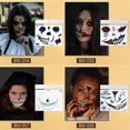 thumbnail image 3 of Halloween Clown Mouth Temporary Tattoos - 9Pcs Funny Prank Makeup Face Decals for Adults, Horror Lip Decoration, Fake Tattoo Stickers for Halloween Co, 3 of 4