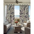 thumbnail image 4 of Purple Teal Ethnic Blackout Curtains 84 Inches Long for Bedroom, Boho Modern Geometric Abstract Art Thermal Insulated Room Darkening Black Out Window Curtain Panels Grommet Drapes for Living Room, 4 of 8