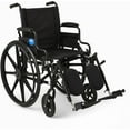 thumbnail image 5 of Medline's Premium K4 Lightweight Wheelchair, 18" Seat Width, Flip-Back Desk-Length Arms, Elevating Legrests, 300lb Weight Capacity, Black Frame, 5 of 6