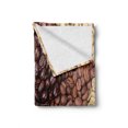 thumbnail image 2 of Coffee Soft Flannel Fleece Blanket, Selection of Fresh Roasted and Unroasted Coffee Beans in a Diagonal Stripe Pattern, Cozy Plush for Indoor and Outdoor Use, 50" x 60", Brown Cream, by Ambesonne, 2 of 6
