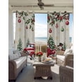 thumbnail image 3 of Christmas Black Out Curtains 84 Inch Long for Living Room, Xmas Snowman Truck Snowflake Tree Balls Rustic Blackout Curtain Shade Thermal Insulated Window Curtains Grommet Drapes 42"x84" 2 Panels, 3 of 8