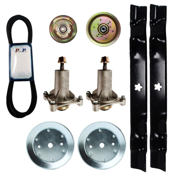 Proven Part 42 Inch Rebuild Kit With 4 Bolt Spindles Pulleys Idlers Blades Belt 187292, 532192870, 197473, 196106, 197253, 532195945 134149