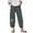 A-Dark Gray261, variant on Womens Dandelion Print Cropped Pants Irregular Hem Loose Fit Casual Daily Trousers