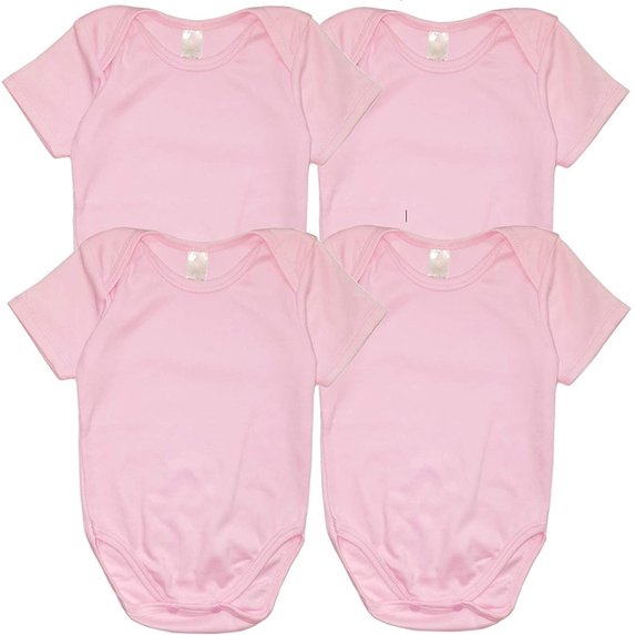 B-One Kids Baby 100% Cotton Super Soft Solid Bodysuits Pack