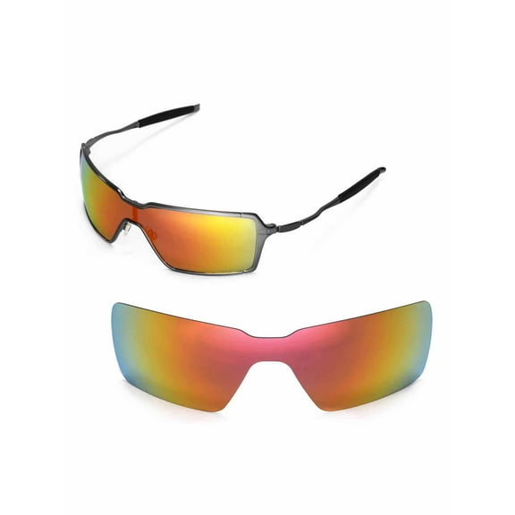 Walleva Fire Red Polarized Replacement Lenses for Oakley Probation Sunglasses