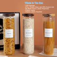 thumbnail image 2 of Juego de frascos de vidrio para despensa con tapa de acacia de 50 oz, 2 of 7