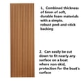 thumbnail image 5 of 35"X91" 6mm-Thick Brown Non-skid EVA Foam Boat Flooring Faux Teak Sheet Marine Yacht Synthetic Teak Decking, 5 of 7