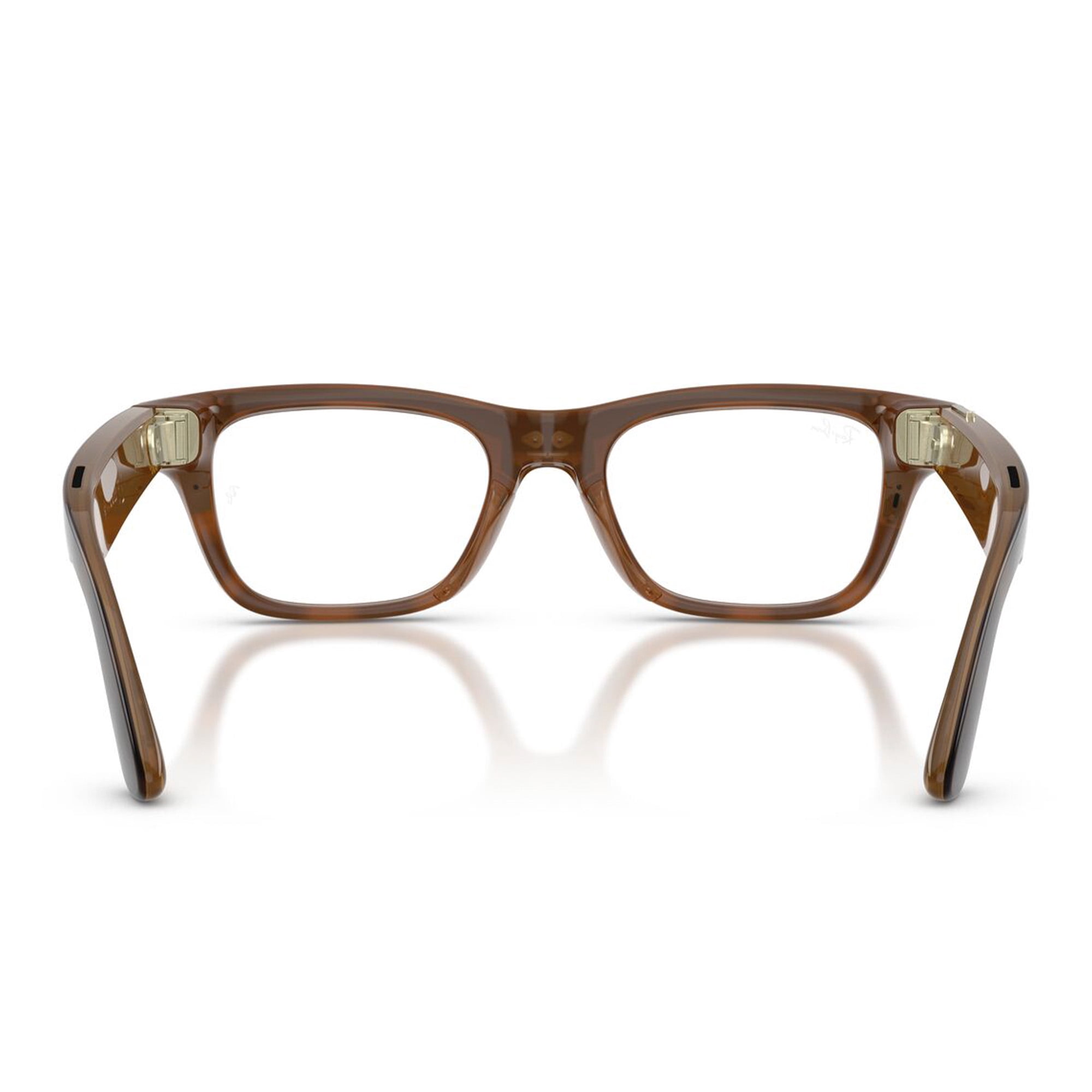 Ray-Ban Meta Gen 2 Blayzer Optics Smart Glasses, AI Meta Glasses with Photo and Video, Size 49, Havana/Clear