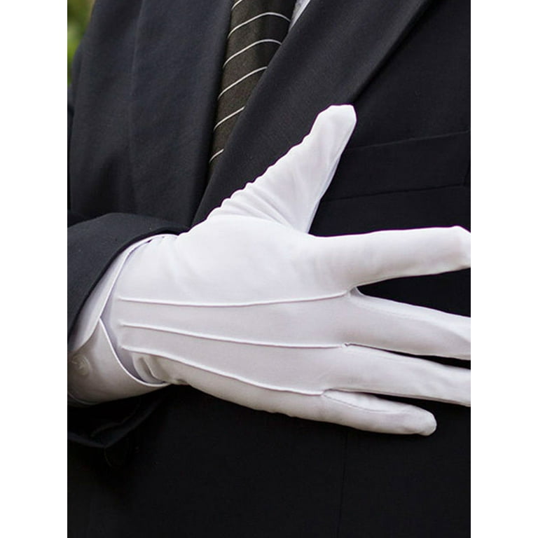 Men's cheap white gloves
