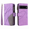 thumbnail image 4 of Dteck Google Pixel 7 Pro 2022 Wallet Phone Case with 9 Card Holder 1 Zipper Coin Wallet Cash Slot Lanyard Flip Leather Flip Folio Protective Cover,Purple, 4 of 6