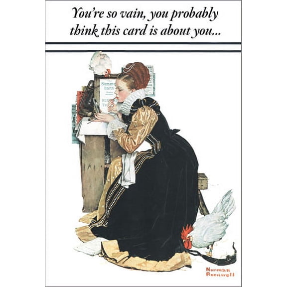 Nobleworks You're So Vain Funny / Humorous Norman Rockwell Birthday Card