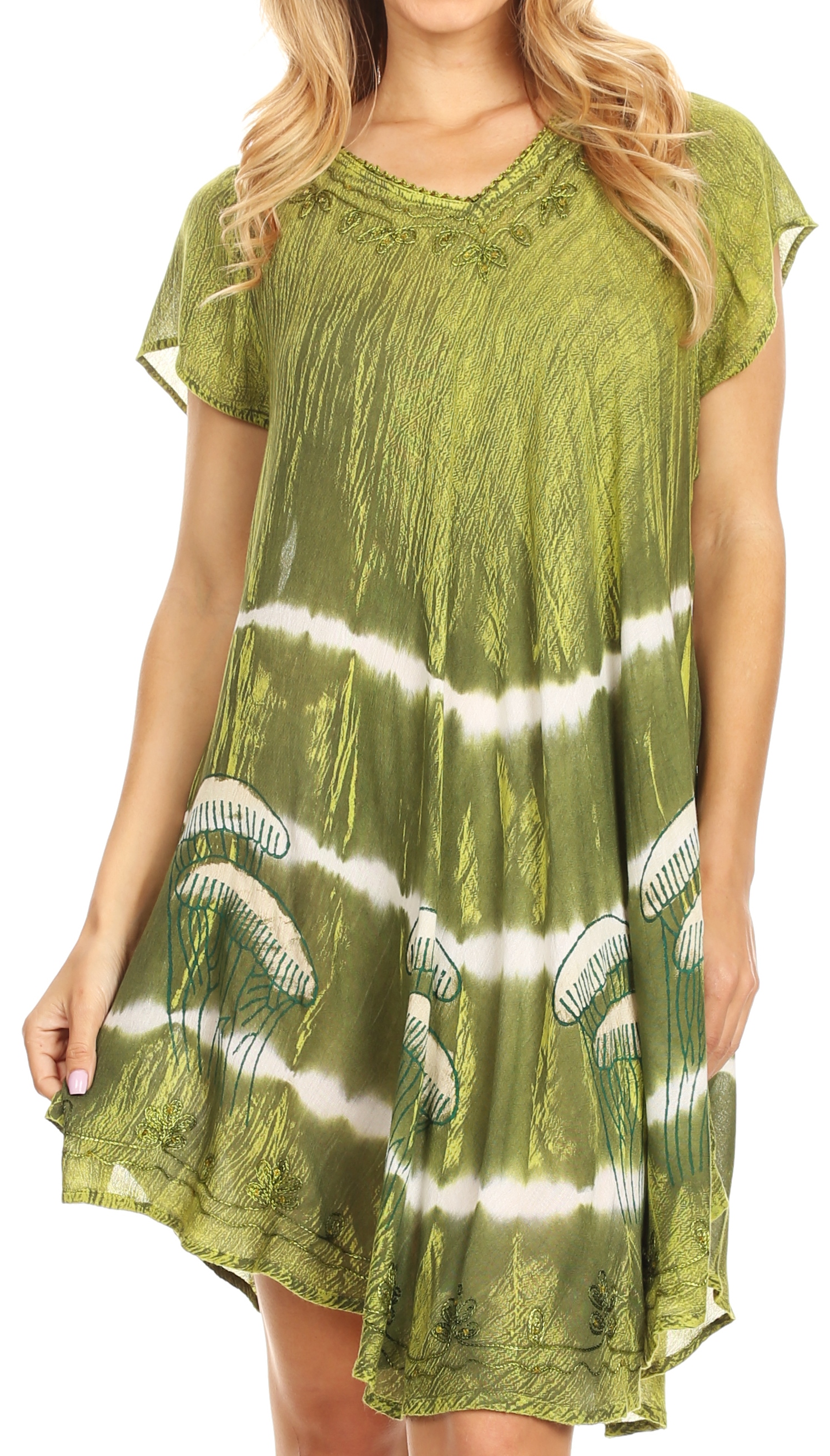 Womens Ladies Print Summer Short Cap Sleeve Flared Tunic Swing Dress Plus Size