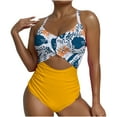 thumbnail image 1 of Traje de baño de una pieza para mujer, conjuntos de bikini para mujer, nuevo traje de baño de talla grande con tirantes colgantes en el cuello y espalda descubierta para mujer., 1 of 7