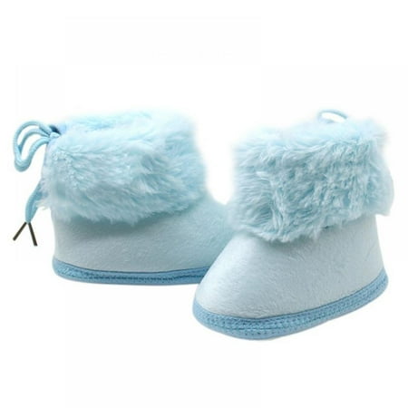 

Baby Boys Girls Fleece Winter Warm Snow Boots Soft Sole Crib Shoes Booties for Newborn Infant Toddler