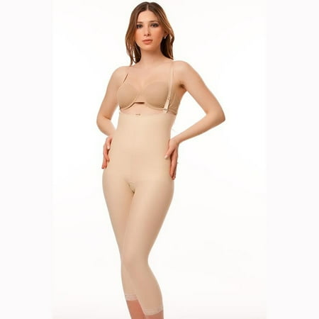 

Isavela BS06 Stage 2 Body Suit With Suspenders Below Knee-3XL-Beige