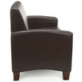 thumbnail image 3 of OFM Essentials Faux Leather Reception Sofa in Brown, 3 of 5
