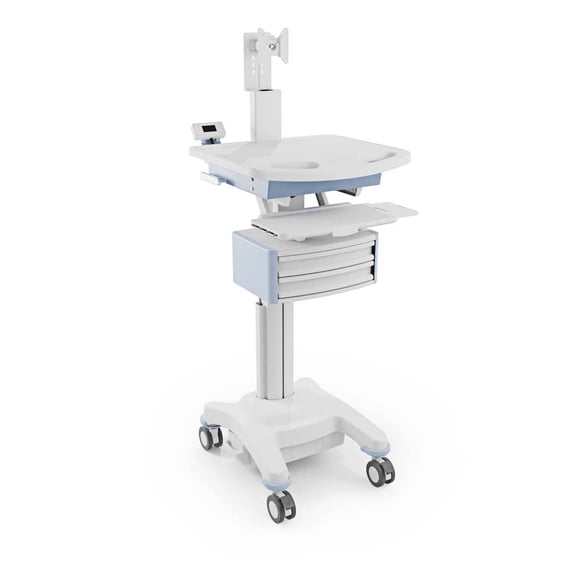 Luxor Vital Power Deluxe Mobile Workstation Cart, Freestanding