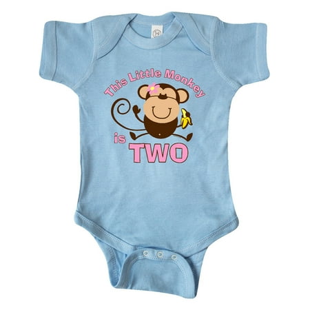 

Inktastic Little Monkey Girl 2nd Birthday Gift Baby Girl Bodysuit