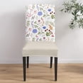 thumbnail image 4 of Dining Chair Slipcover, Flower Leaf Wildflowers Botanical Floral Spring Summer Plant Chair Protector Stretch Parsons Chair Covers for Dining Room, Restaurant, Kitchen, Party, Set of 8, 4 of 5