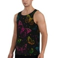 thumbnail image 2 of Rateoe Butterfly Pattern Sleeveless Gym Shirt Muscle Tee Breathable Workout Shirt Slim-Fit Tank Quick Dry Fit Muscle Tank Top Bodybuilding Sleeveless T Shirt-Medium, 2 of 7
