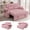 Pink, variant on 58" Convertible Sleeper Sofa Bed, Full Size Pull Out Couch with USB Charging, Cup Holders, Side Table, Adjustable Backrest, Corduroy Loveseat for Living Room, Apartment, Office (Gray)
