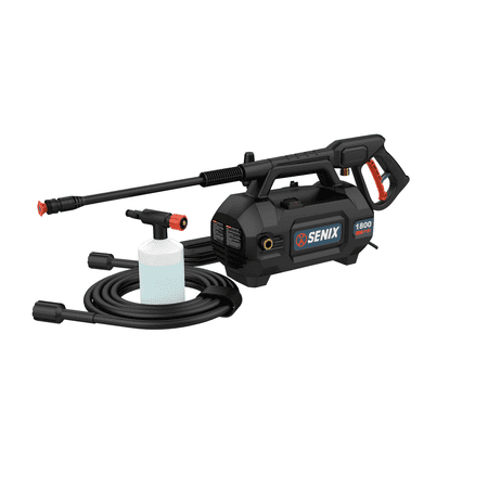 SENIX 2200 PSI 1.1 GPM 13 Amp Electric Pressure Washer with Quick-Connect wand Tips & Soap Applicator, HPWE13-L1