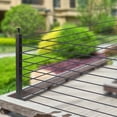 thumbnail image 4 of Cable Railing Post Deck Railing 36''x2''x2'' Black Post W/ Pre-Drilled Holes Two Sides, 4 of 11