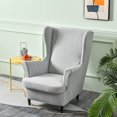thumbnail image 4 of Wing Back Chair Covers with Arms Piece Slipcovers for Armchair Washable Stretch Print Pattern Wingback Chair Cover Furniture Protector Geometry, 4 of 8
