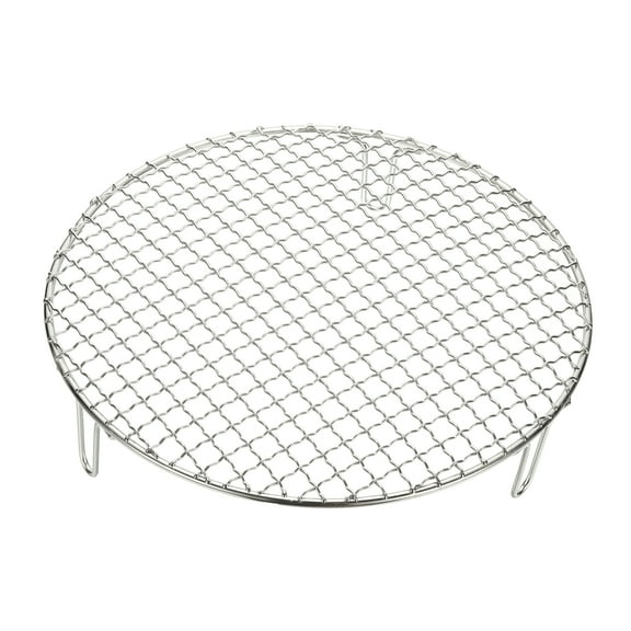 10 Inch Round Cooking Rack, Stainless Steel Canning Racks with Legs, Barbecue Mesh Grill for Baking Cooling Steaming Cookware