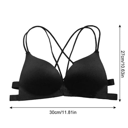 Push Up Bra No Wire Women Front Clasped Type Breathable Bra with ...