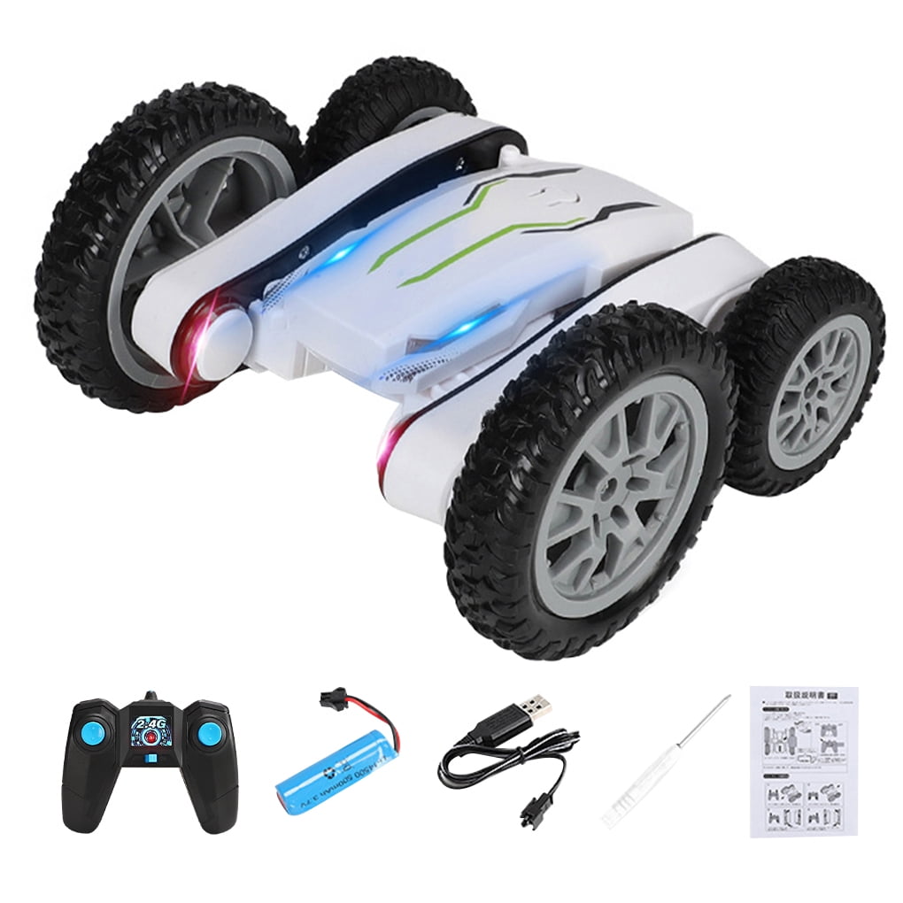 Dido RC Car 2.4Ghz Remote Control Stunt Car Rechargeable 360 Degree Rotating Stunt Vehicle Toy, Type 2, Single Battery