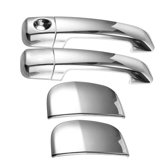 Unique Bargains 1PC Car Door Handle Cover Kit Compatible for Toyota Tundra 2007-2018 Durable Plastic Silver Tone