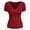 2 Wine, variant on SROBPTY Womens T-Shirts Solid Crew Neck Short Sleeve Ribbed Loose Breathable Summer Tops for Everyday Wear