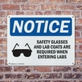 thumbnail image 4 of (2 Pack) Safety Glasses And Lab Coats OSHA Notice Sign 24 Inch X 18 Inch Indoor / Outdoor Rust-Free Aluminum Metal Signs for Workplace, Workshop, and Construction Site, Made in the USA, 4 of 8