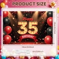 thumbnail image 2 of Lighted Number Design 35th Birthday Banner Red Black Balloons Display Confetti Decor Festive Ribbon Birthday Backdrop for 35th Birthday Party Adult Celebration Indoor Decoration, 2 of 7