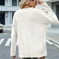 thumbnail image 6 of Lovskoo Sweaters for Women Casual Loose Long Sleeve Knitting Round Neck Sweater Blouse Tops Beige, 6 of 8