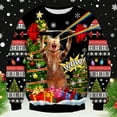 thumbnail image 2 of Telankuip Christmas Sweatshirts for Men Women Funny Animal Graphic Long Sleeve Crewneck Pullovers Shimmer 3D Print Xmas Holiday Stylish Winter Warm Tops Black3 XXXXL, 2 of 4