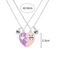 thumbnail image 4 of Qpeach-Colgante de corazón para niños, unicornio, oso, gato, mejor amigo, niña, BFF, collar de 2 para niños, regalos de joyería de amistad, 4 of 4