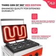 thumbnail image 2 of ALD Red Taiyaki Machine Commercial | Fish Shaped Waffles Taiyaki Maker | 6 Waffles | Stainless Steel | 110V, 2 of 10