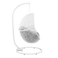 thumbnail image 3 of Modway Encase Outdoor Synthetic Rattan Swing Chair in White and Gray, 3 of 10