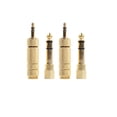 thumbnail image 1 of Gwong Electrónica 4 unids Golden 6.35mm Enchufe masculino a 3,5 mm Jack Mujer estéreo Auriculares Adaptador de audio, 1 of 6