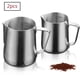 thumbnail image 2 of Jarra de leche, vaporizador manual de acero inoxidable de 350 ml + 600 ml, vaporizador de leche con crema para café Adepaton LL-0908, 2 of 6