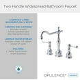 thumbnail image 3 of Danze D303257 Opulence Two-Handle Widespread Bathroom Faucet with Metal Touch-Down Drain, Chrome, 3 of 3
