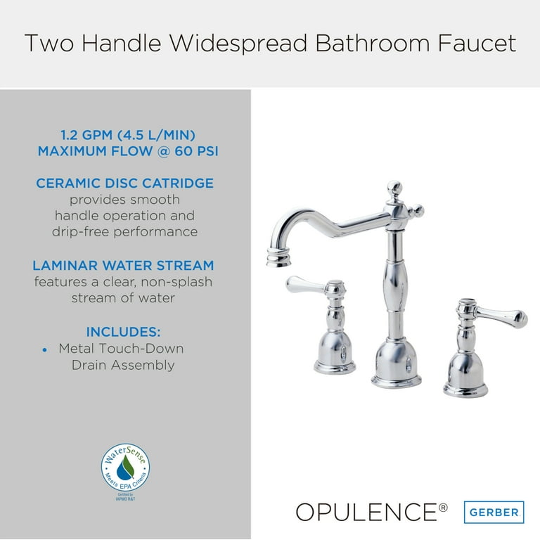 Danze D303257BN Opulence Two-Handle Widespread Bathroom Faucet